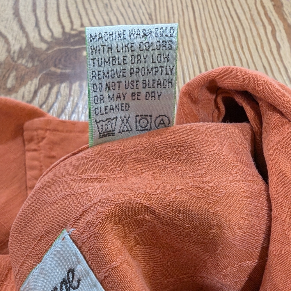 Tommy Bahama Mens Hawaiian Shirt XL Salmon 100% Silk Short Sleeve Casual - Picture 7 of 9